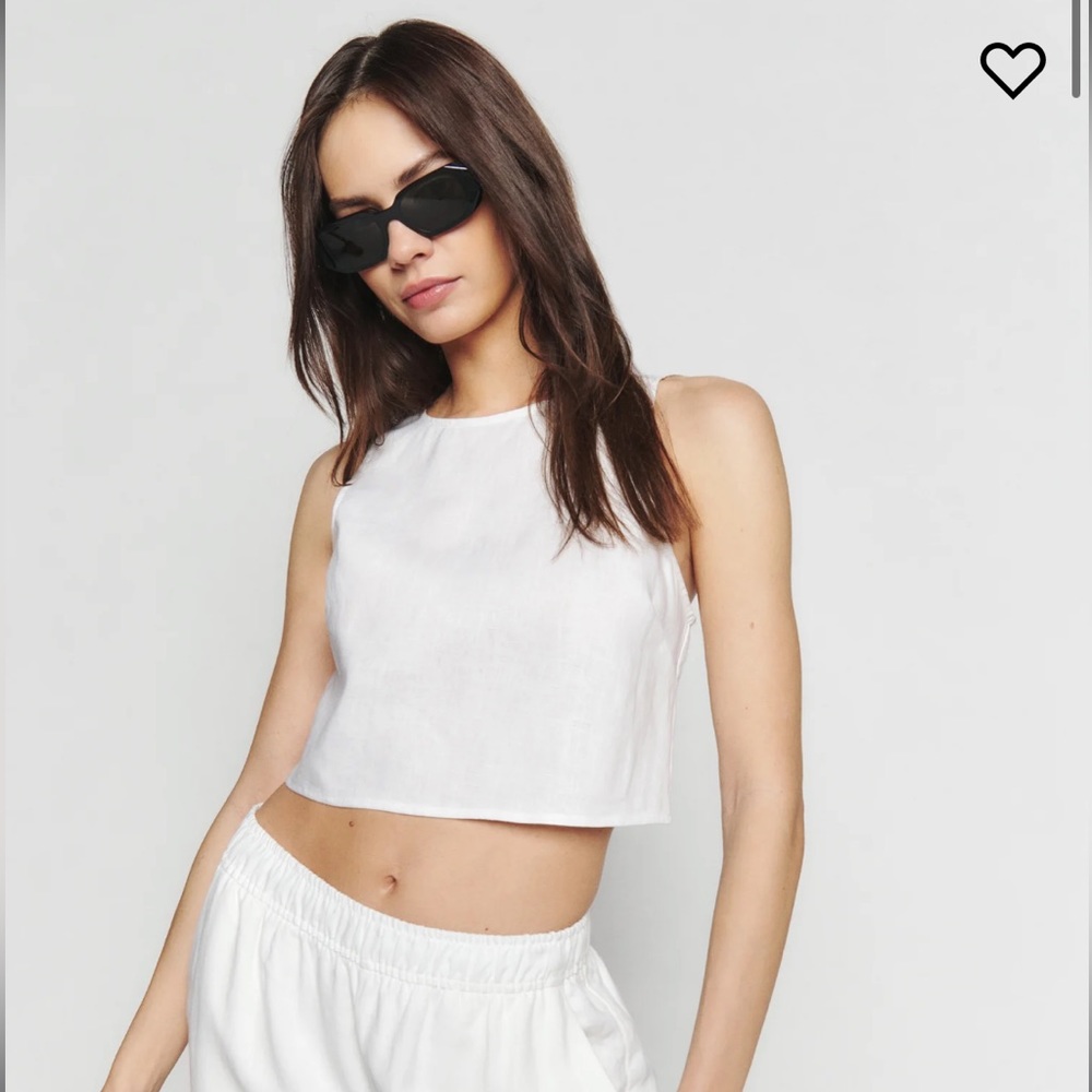 Reformation Jacinta Linen Top